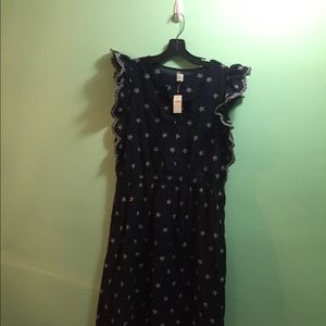 Gap Dress embroidery with ruffle sleeves
